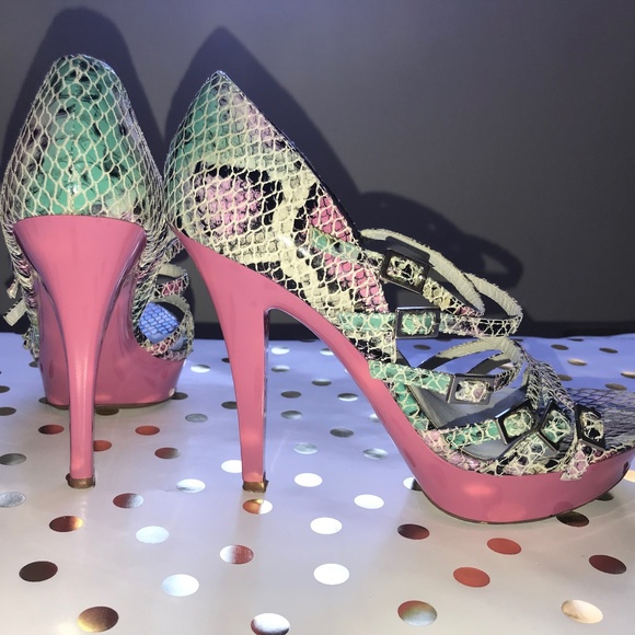 Chinese Laundry Shoes - CHINESE LAUNDRY MULTI-COLORED ASHANTI HEELS